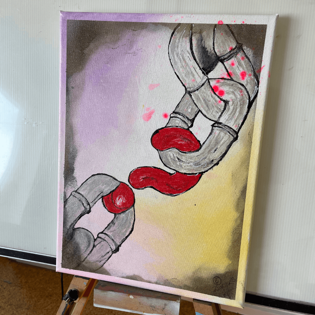 The Missing Link Acrylic on canvas 40x50cm